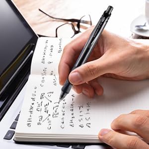 8 Pcs Retractable Gel Pens Fine Point (0.5mm) Rollerball Pens for Smooth Writing (Black&Red&Blue Ink) for Women Men Journaling School and Office Supplies Use…