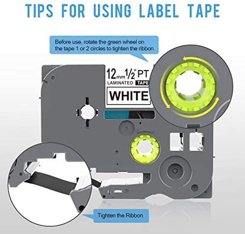 1PK Black on Green Fluorescent Laminated Label Tape Compatible for Brother P-Touch TZe-D41 TZ D41 Tze D41(18mm x 8m)