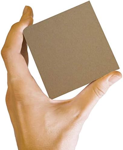50 Sheets Chipboard 40pt (Point) 4.25 X 5.5 Inches Medium Weight One Fourth Letter Size .040 Caliper Thickness Cardboard Craft and Packing Brown Kraft Paper Board