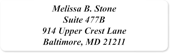 White Personalized Return Address Labels with Elegant Dispenser - Roll of 500 Custom Stickers