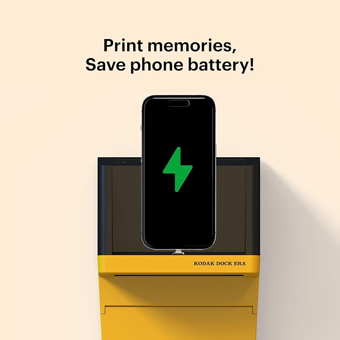 KODAK Dock ERA Plus 4PASS Instant Photo Printer, 4x6 inches, 90 Sheets Bundle