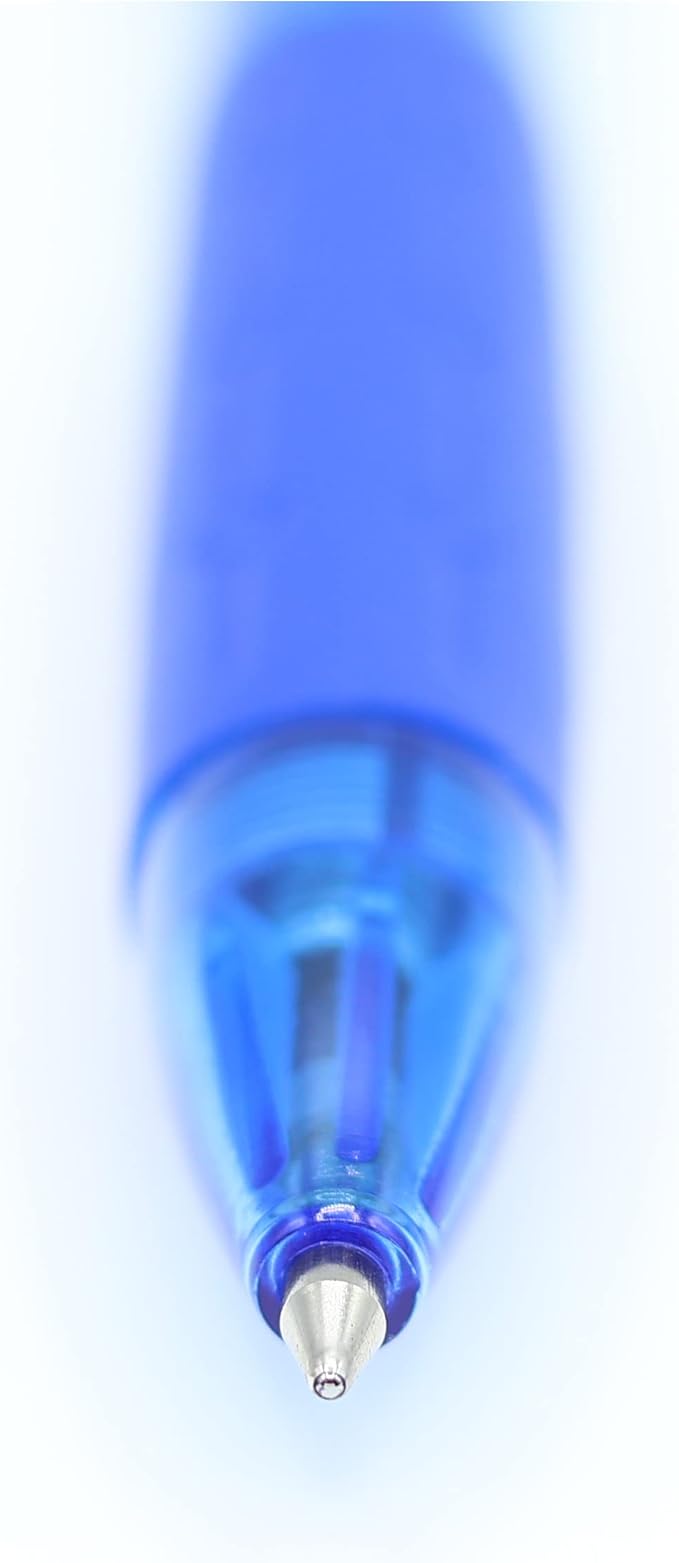 Writon Retractable Blue Ballpoint Pens - 24-Pack Writing Pens - Comfortable Grip - 0.7mm Fine Point for Smooth Writing - Fast-Drying Ink Pen - Ball Point Pens - Modern School, Office Supplies