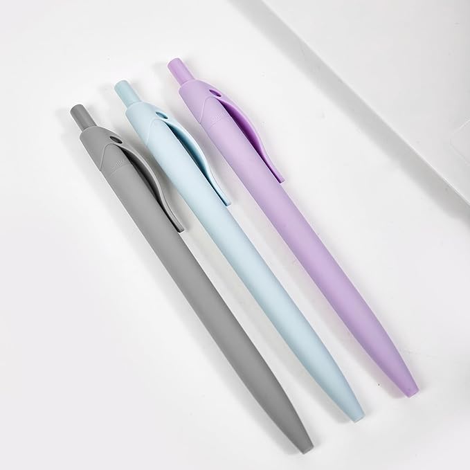 BallPoint Pens, 50 Pack (BLACK Ink), Bulk Pens, Purple Barrel,Click Pens for Office Home and School, Retractable Ballpoint Pens, Medium Point, 1.00MM (Purple)