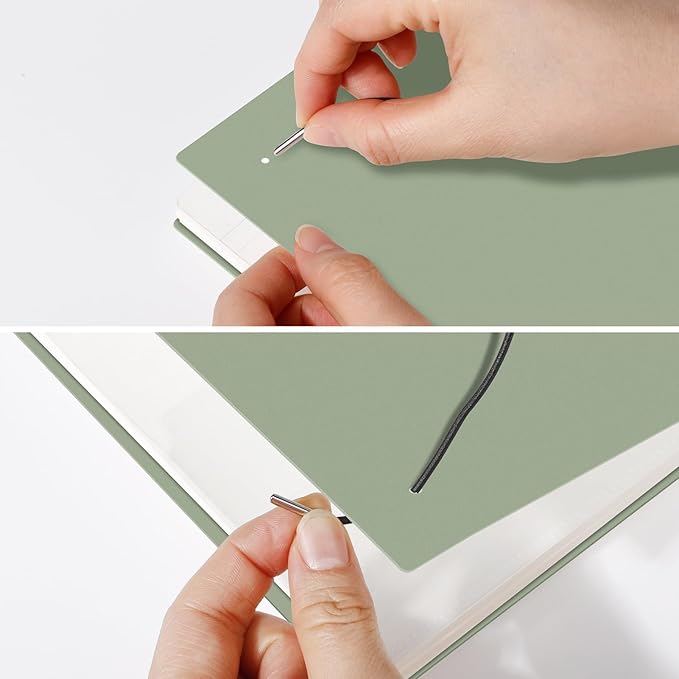 AHGXG Graph Paper Notebook - Spiral Notebook Journal 7.6" x 10", B5 Large Graph Notebook, 140 Pages, 100 gsm Thick Grid Paper, Waterproof Plastic Cover, for School Writing Engineering, Sage Green