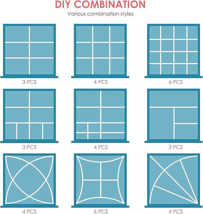 40Pcs Drawer Dividers, Adjustable Drawer Organizer for Socks, Underwear, Makeup, Can Help Tidy Kitchen, Bedroom, Dresser Black