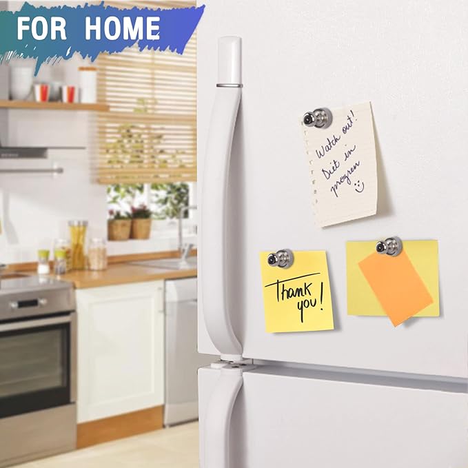 50 Pack Fridge Magnets, Small Strong Refrigerator Neodymium Magnets for Whiteboard, Office, Classroom, Kitchen, Adults, Home