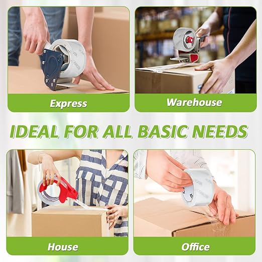 KAMOTA Packing Tape, 36 Rolls Heavy Duty Clear Packaging Tape for Shipping Packaging Moving Sealing, 1.88 inches Wide, 65 Yards Per Roll, Total 2340 Yards with 4 Dispensers