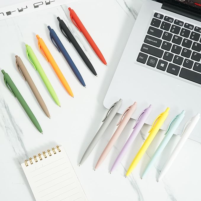 BallPoint Pens, 100 Pack (BLACK Ink), Bulk Pens, Purple Barrel,Click Pens for Office Home and School, Retractable Ballpoint Pens, Medium Point, 1.00MM (Purple)