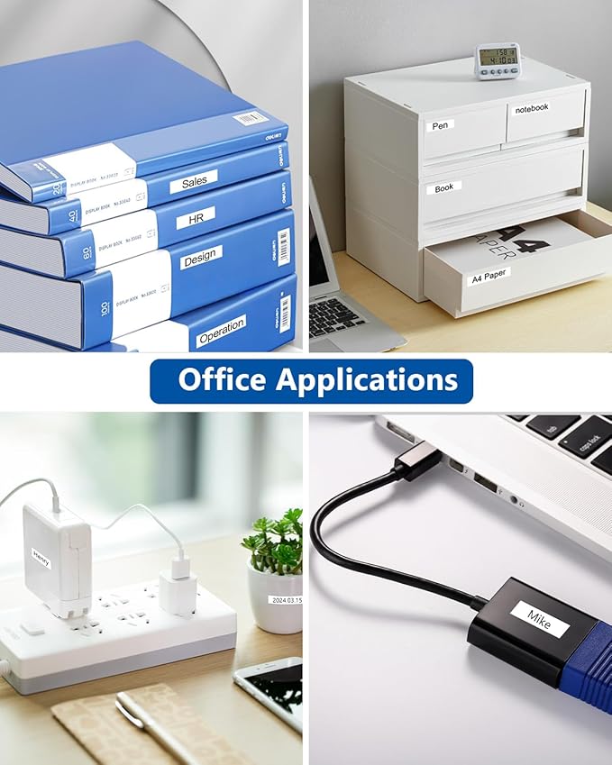 3-Pack Tze 12mm 0.47 Inch Laminated White on Black Compatible with P Touch Label Tape TZ TZe-335 TZe335 Refills for Ptouch PT-H110 D200 D210 D220 D400 PT-D600 Label Maker