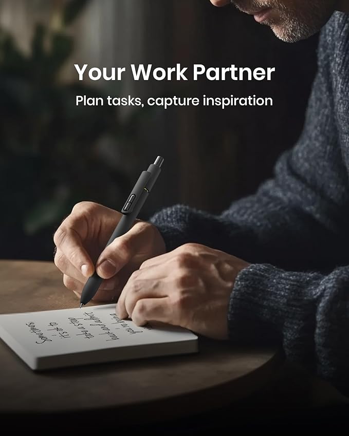 8 Pcs Gel Pens - 0.7mm Fine Point Smooth Writing Black Ink, Quick-Dry Long Lasting Fidge Pens, School & Office Supplies for Men Women (8 Count, Black Ink)