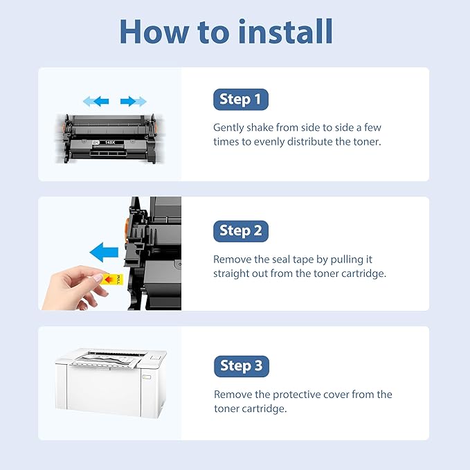 148X W1480X High Yield Toner Cartridges ( 2X 9500 Pages) Compatible 148X 148A W1480A Toner Cartridges with HP Laserjet Pro 4001dw 4001dn 4001n MFP 4101fdw 4101fdn Printer (Black, 2pack, with Chip )