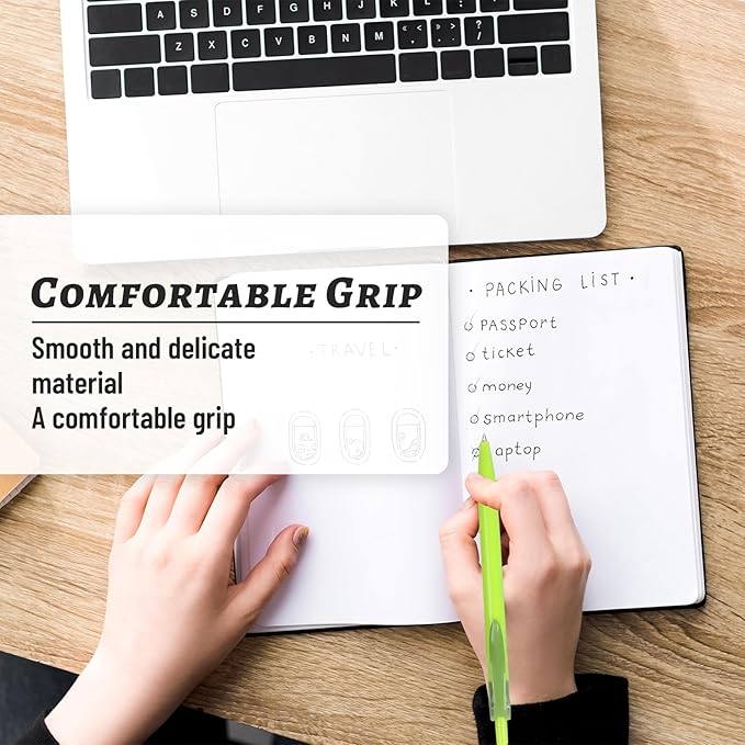 Yuxingrong Retractable Ballpoint Pens 1.0mm, Smooth Writing Black Ink Click Pens, Comfort Grip & Anti-Slip Design, Quick-Dry Oil-Based for Office, School, Journaling, Planner 100Pack