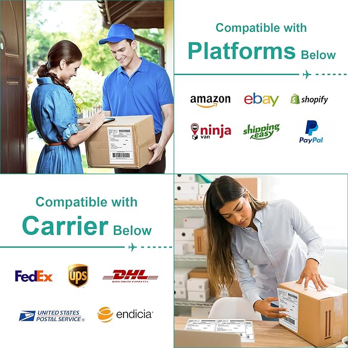 MFLABEL Half Sheet Labels with Self Adhesive, 8.5 x 11 Inches Packaging Labels, Address Labels, Shipping Labels for Laser & Inkjet Printers, 50 Count(25 Sheets)