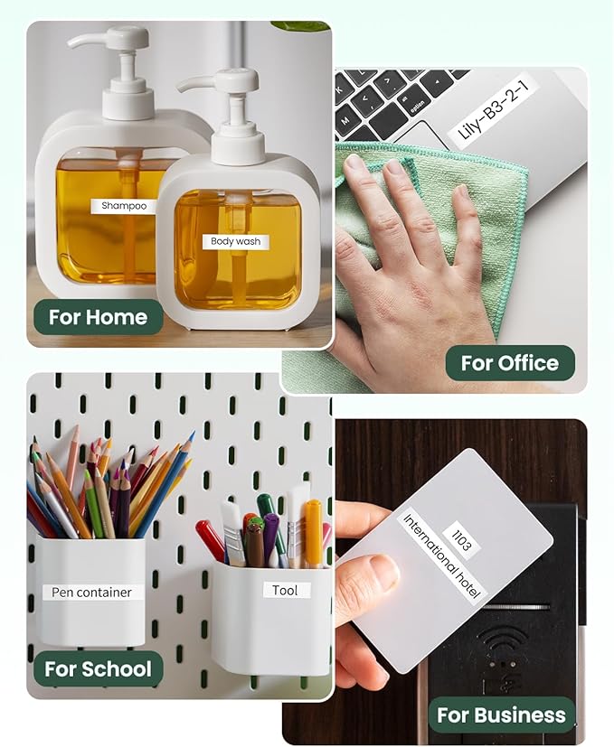 6-Pack 91330 Compatible with Dymo LetraTag Label Tape Refills, 12mm x 4m (1/2" x 13') White Paper Compatible with Letra Tag Label Makers LT-100H, LT-100T, Easy-Peel, Strong Adhesive, Clear Printing