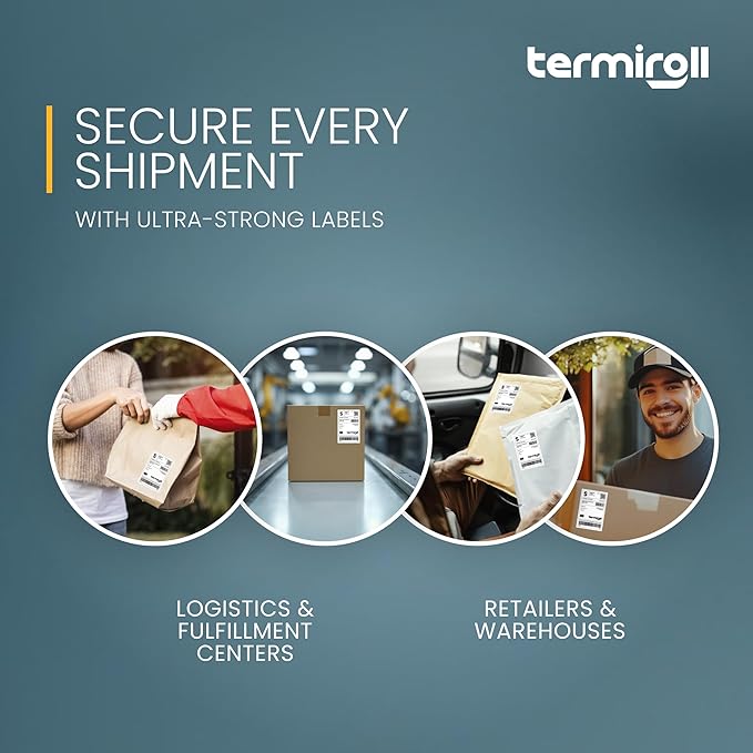 4x6 Thermal Labels – 350 Labels/Roll – Direct Thermal, Non-Perforated – Compatible with Rollo, Zebra, iDPRT, MUNBYN – Strong Adhesive, BPA-Free – Commercial Grade by TERMIROLL