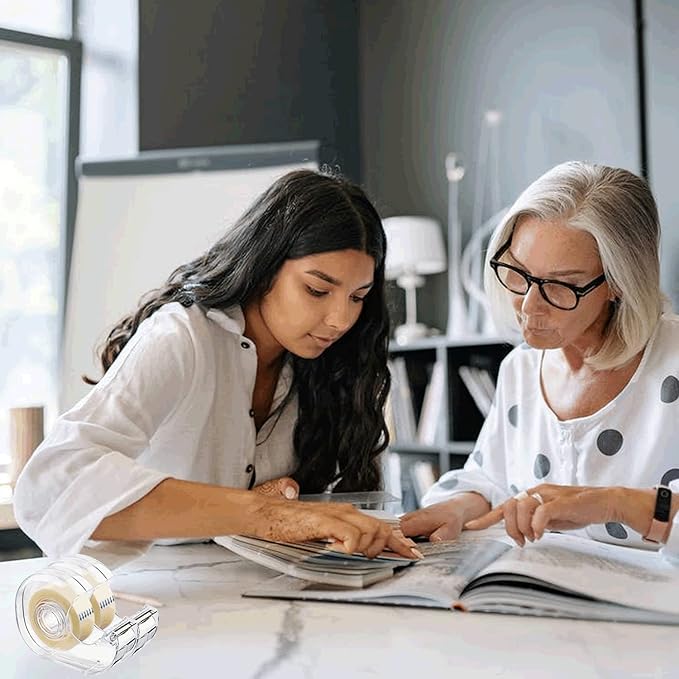 KIDMEN Invisible Tape,Writeable Tape,Repairable Tape for Office, Home, School,5 Dispensered Rolls, 0.7 x 1000 Inch