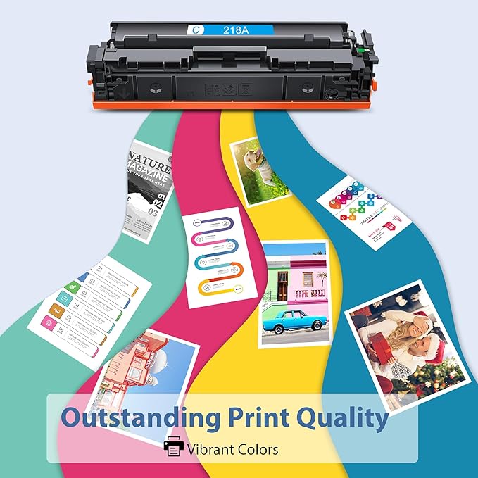 218A Toner Cartridges 4 Pack 3201dw MFP 3301fdw Toner Compatible for 218A 218X Set for Color Pro 3201dw MFP 3301fdw 3301sdw 3301cdw Printer(Black,Cyan,Yellow,Magenta)