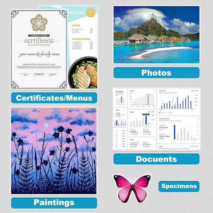 5 Mil Thermal Laminating Sheets, Holds 8.5 x 11 Inch Sheets, Clear Thermal Laminating Pouches for Laminator, 9 X 11.5-inches/Letter Size Thermal Laminating Paper, Round Corner 1000 Pack