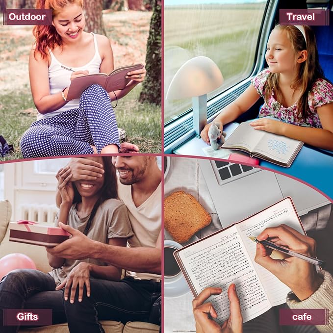 2025 Leather Vintage Journal Notebook,300 Pages,Leather Softcover Lined Journal Notebooks for Women Men,Notebook Journals for Writing Travel,Business,Office,7.1'' X 9.8''