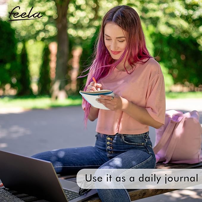 36 Pack Soft Cover Journal Bulk, Feela Lined Blank Travel Journal for Women Men Writing, Notebooks College Ruled for Work, Note Taking Notebook School Business Supplies, 8.2” x 5.5”, A5, Light Blue