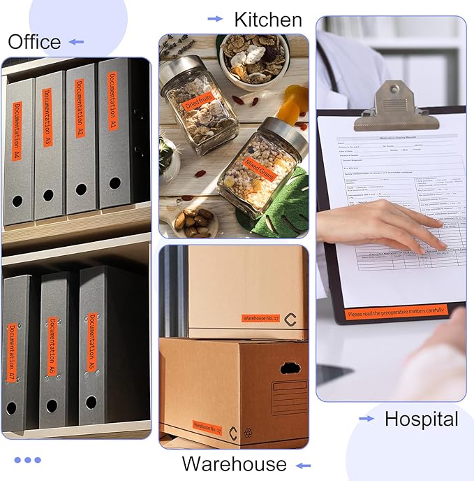 2 Pack Compatible for Brother Ptouch TZe-B31 TZ-B31 Laminated Label Maker Tape 12mm 0.47 Black on Fluorescent Orange Tape for PT-D200 PT-D210 PTH100 PT-D400