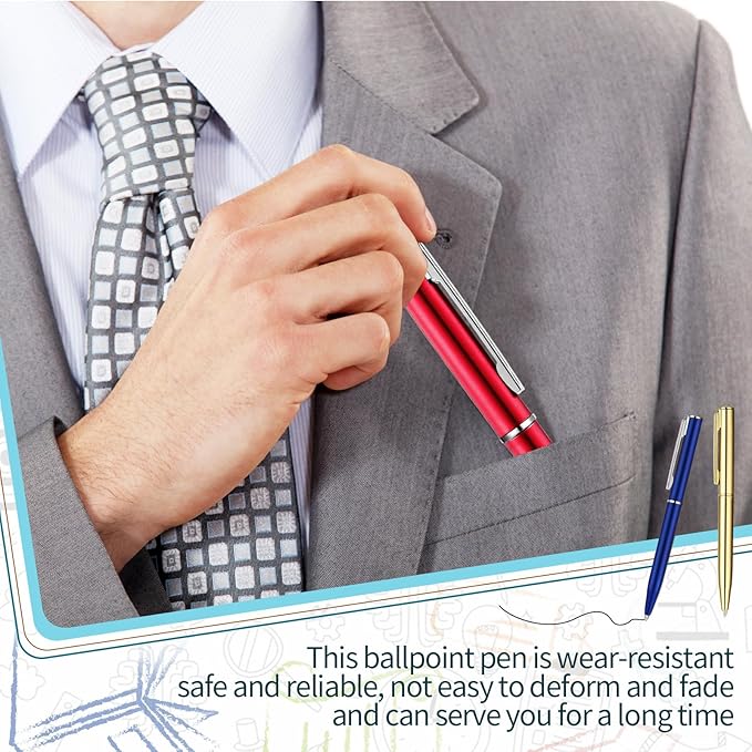 Teling 72 Pcs Small Ballpoint Pen Mini Pens Bulk 4 Inch Short Small Tiny Black Ink Ballpoint Writing Tool for Notebook Pockets Signature Notepads School Office(Multi Colors,Classic Style)