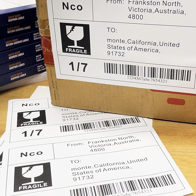 5.5" x 8.5", 25 Sheets, 50 Printable Half Sheet Labels, Blank Mailing Labels for Laser & Inkjet Printers, Letter Size