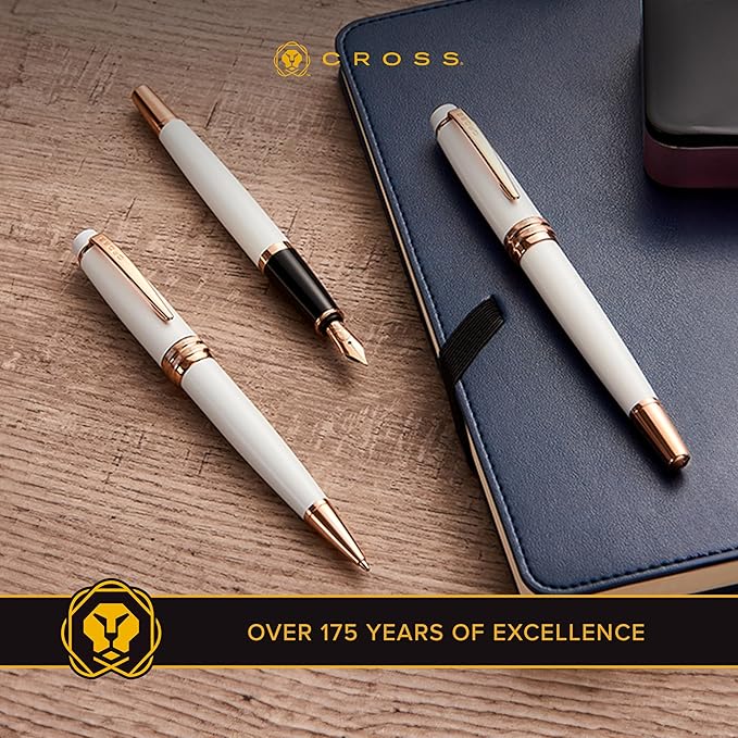 Cross Bailey Refillable Rollerball Pen Presented in a Premium Gift Box - Medium Point, Black Ink, Matte Gray