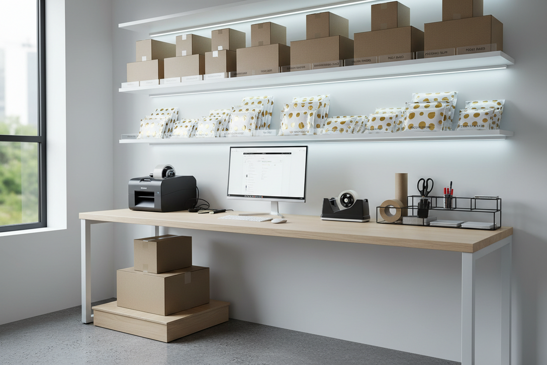 🏠 How to Organize a Small Business Shipping Station (2026)