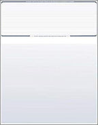 Business Voucher Check Stock - 500 Sheets, Check on Top, Blue Pinstripe