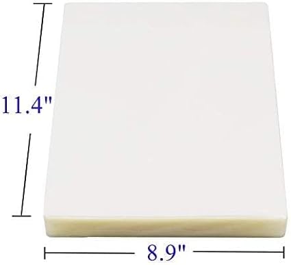 Immuson Thermal Laminating Pouches 8.9 x 11.4, 3Mil Thickness, Crystal Clear Finish, 5000 Pack