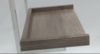 ART-GIFTREE Office Desk Shelf Organizer, Wood Desktop Bookshelf Supplies Storage Rack, Shelf for Top of Desk and Dresser (Grey-2 Tier)