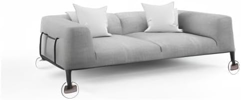 VOCOMO 3X3 Rubber Caster Cups, Non Slip Furniture Pads, Anti-Slip Furniture Gripper, Anti Skid Furnitures Feet, Anti Slide Floor Protector for Bed Couch Stoppers (Brown, 8 Pack)