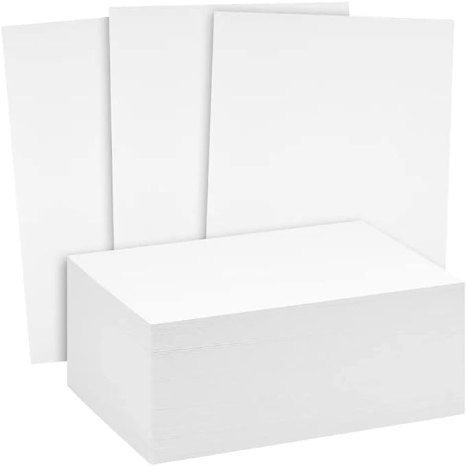 Reskid 200 Pack of Thick Heavyweight Index Cards on 80lb Card Stock - Perfect for Note-Taking, Studying, and Organization - Ideal for Classrooms, Office, and Home Use (8.5x11, 200, Count)