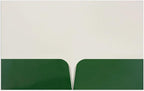 JAM PAPER Custom Printed Semi-Gloss Folders with Round Corner Pockets - Personalized Logo & Text - 12pt C1S - Green - 250/Pack