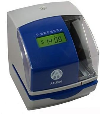 AT-3500 Heavy Duty Multifunction Time Clock and Time/Date/Number Stamp Blue/Beige