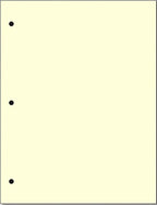 Copy And Printing Color Paper, 20 Lb. 3 Hole Punch 500 Sheets Per Ream. (Ivory)