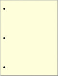 Copy And Printing Color Paper, 20 Lb. 3 Hole Punch 500 Sheets Per Ream. (Ivory)