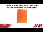 LUXPaper 9" x 12" Presentation Folders | Two Pocket | Mandarin Orange | 100lb. Cover | 10 Qty