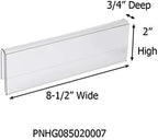 Glass Wall Name Plate Holders - Single Sided 8-1/2" Wide x 2" high (25 - PK, 3/4" Cubicle Wall) by Plastic Products Mfg.