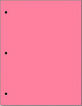 Copy And Printing Color Paper, 20 Lb. 3 Hole Punch 500 Sheets Per Ream. (Cherry)