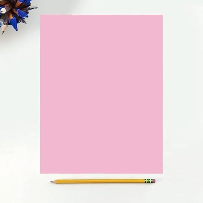 Colored Copy Paper, 20LB (75 GSM) 8.5 X 11, 500 Sheets Per Ream (PINK)