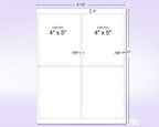 8-1/2 x 11" Neon Color High Light Fluorescent Labels for Laser & Inkjet Printer (Yellow Fluorescent, 4 x 5" - 4 Per Page | 1000 Labels)