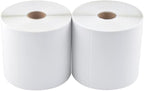 L LIKED 1800 PCS 4"x6" Direct Thermal Shipping Labels with 450 per Roll- Perforated & Strong Adhesive, Blank, Compatible with Zebra 2844, ZP-450, ZP-500, ZP-505, 4 Rolls