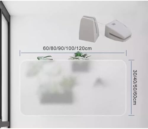 Acrylic Privacy Screen Divider, Portable Desk Partition Panel for Workstations, Frosted Tabletop Privacy Shield for Offices & Schools (Clear-B, 100x30cm/39.4x11.8in)