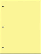 Copy And Printing Color Paper, 20 Lb. 3 Hole Punch 500 Sheets Per Ream. (Canary)