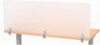 Desk Divider for Students and Desk Privacy Panel. Office Partitions and Ideal Cubicle Light Shield. Frosted Acrylic Clamp-on Desk Partition - 60” W x 22”H Divider