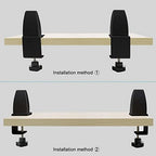 Jhanw Desk Divider Clamp For 1/8" To 0.51" Panel, Adjustable Desk Partition Clamp For 0.32" To 2.04" Desktop, Standing Desk Accessories For Desk Privacy Folders, Black Sneeze Guard Holder 1-pack