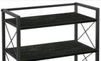 ART-GIFTREE Office Desk Shelf Organizer, Wood Desktop Bookshelf Supplies Storage Rack, Shelf for Top of Desk and Dresser (Pure Black-2 Tier)