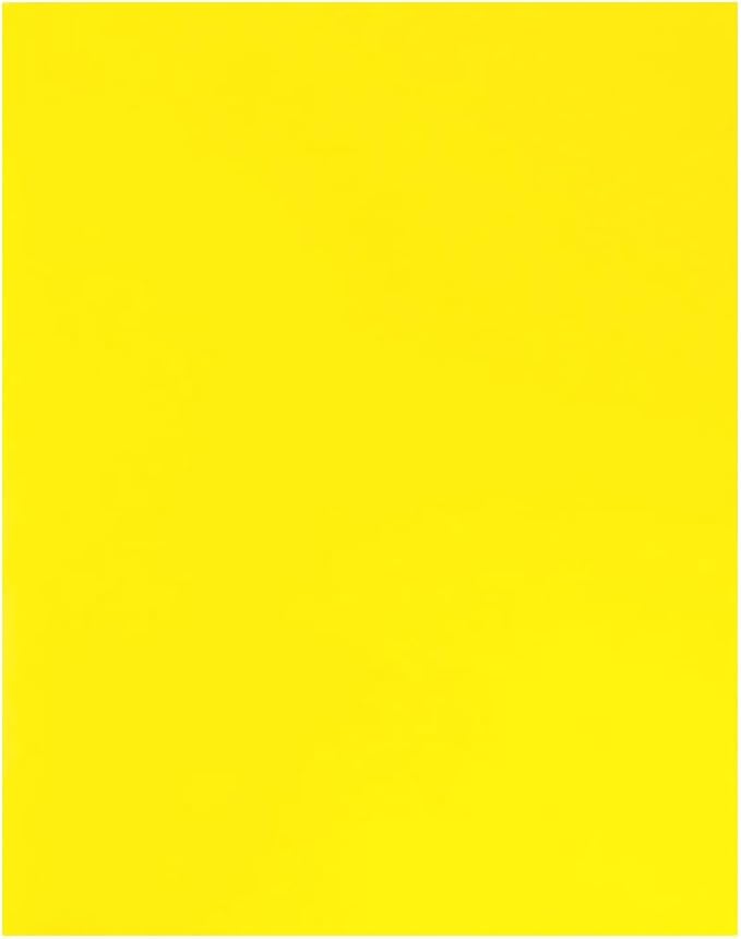 JAM PAPER Custom Printed Semi-Gloss Folders with Round Corner Pockets - Personalized Logo & Text - 10 pt C2S - Yellow - 100/Pack